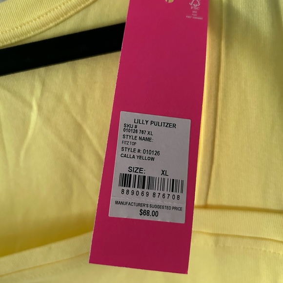 Lilly Pulitzer Calla yellow short sleeve top BNWT - Picture 7 of 7